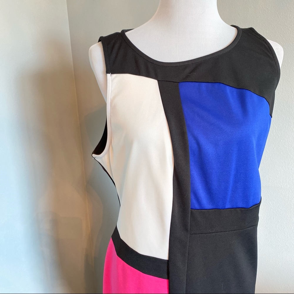 Colorblock sleeveless dress